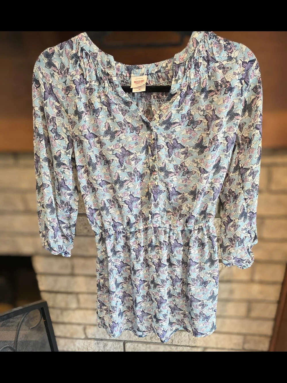 Mossimo Supply Co. Pastel Floral Peasant Tunic in Light Blue and Lavender